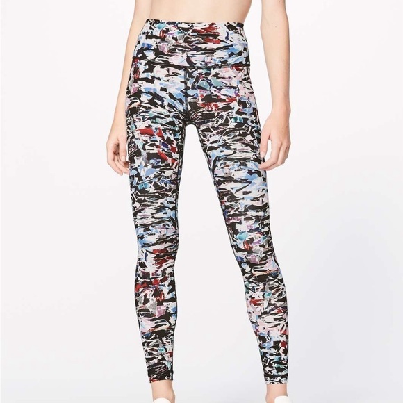 Lululemon Size 4 Wunder Under Hi-Rise Tight 28” Culture Clash Multi Luxtreme - Picture 1 of 11